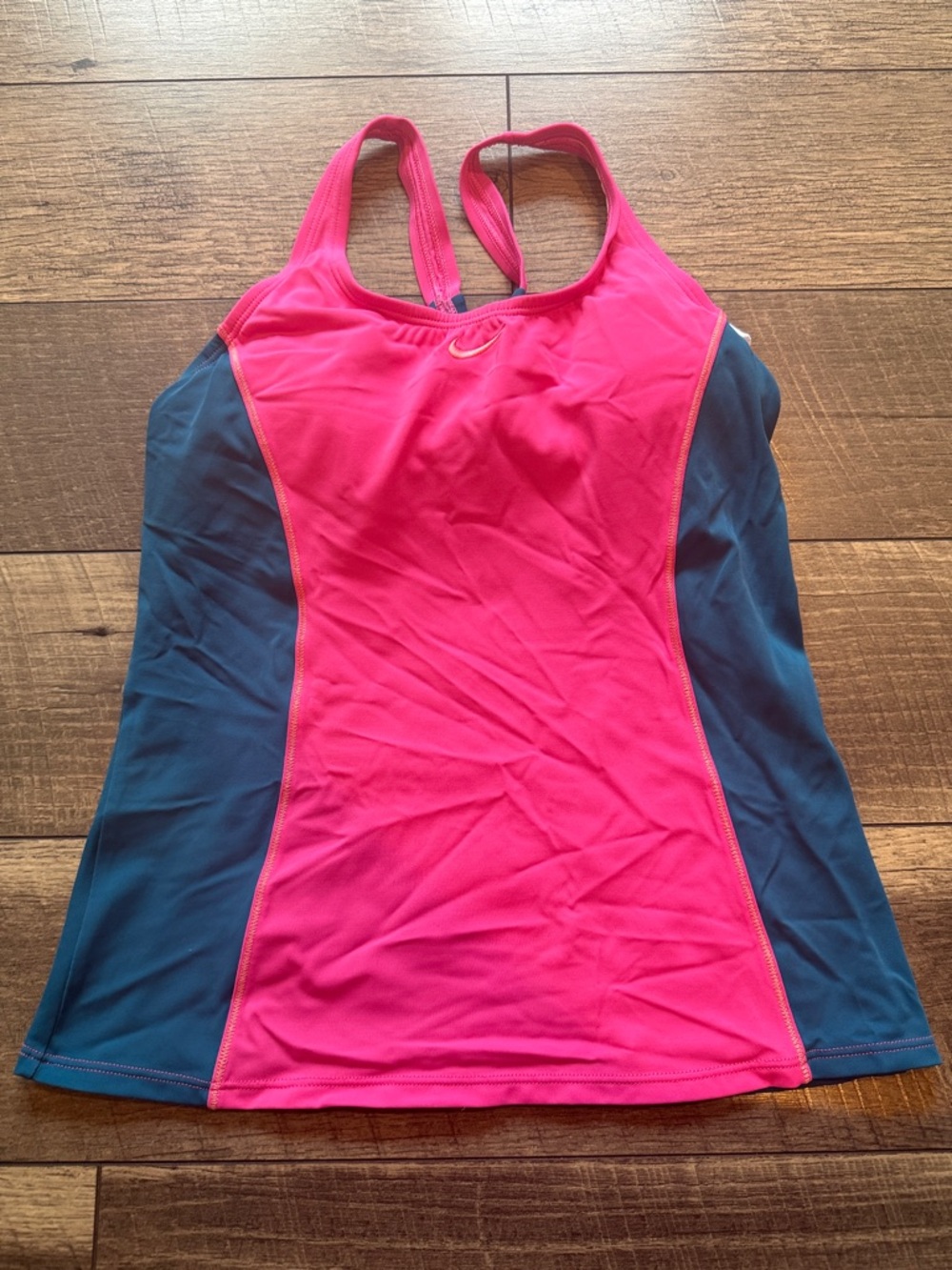 Nike Hot Pink and Teal Athletic Tankini Set - Picture 7 of 11